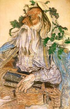 Portrait Of Andrzej Mielewski In The Role Of Rapsod In "bolesław The Bold" Artwork by Stanislaw Wyspianski
