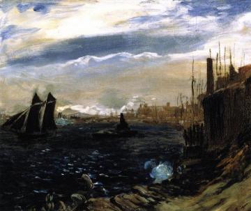 East River from Brooklyn Artwork by William James Glackens