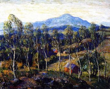 New England Birches Artwork by Ernest Lawson