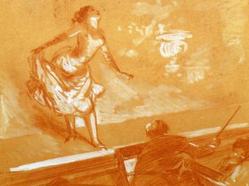 Girl On Stage Artwork by Everett Shinn