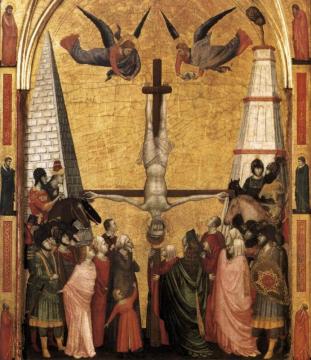 The Stefaneschi Triptych: Martyrdom Of Peter Artwork by Giotto di Bondone