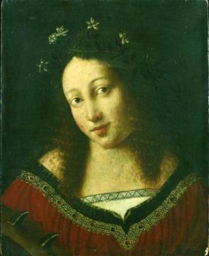 Young Woman As Saint Catherine Artwork by Bartolomeo Veneto