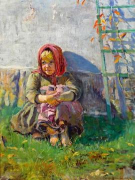 Little Girl in the Garden Artwork by Nikolai Petrovich Bogdanov-belsky
