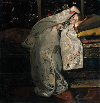 Girl in a White Kimono Artwork by George Heidrik Breitner