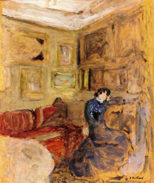 Madame Hessel in Her Small Salon Artwork by Edouard Vuillard