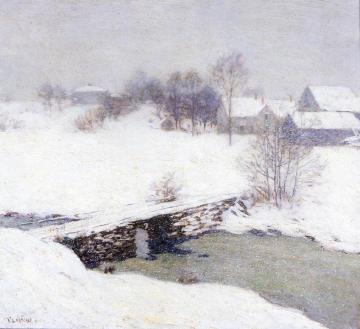 The White Mantle Artwork by Willard Leroy Metcalf