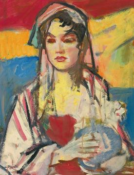 Portrait of a Woman from the Mediterranean Artwork by Gisbert Palmie