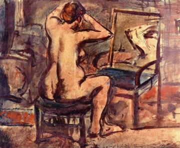 Nude at a Mirror II Artwork by Georges Rouault