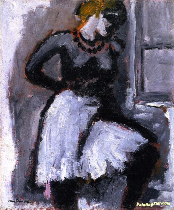 Woman Fastening Her Petticoat Artwork by Kees Van Dongen