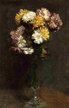 Chrysanthemums Artwork by Henri Fantin-Latour