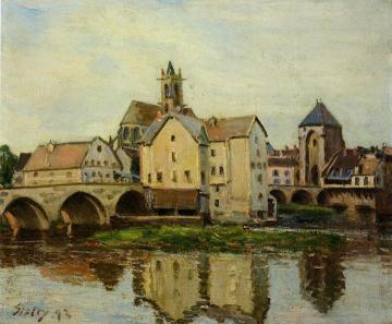 Moret sur Loing, Morning Artwork by Alfred Sisley