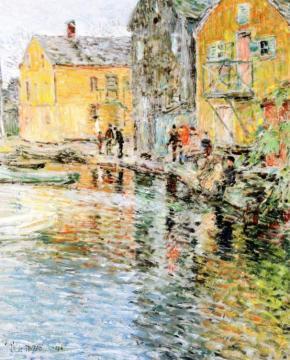 The Smelt Fishers, Cos Cob, Connecticut Artwork by Frederick Childe Hassam