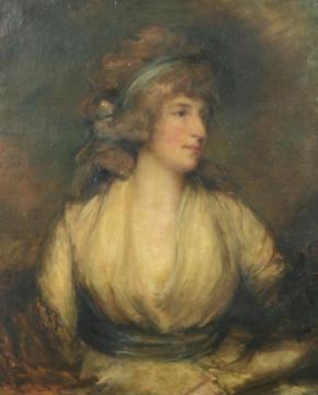 Portrait Of Mrs Maria Fitzherbert, Wife Of George Iv Artwork by George Romney