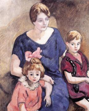 Mother And Her Two Children Artwork by Louis Valtat