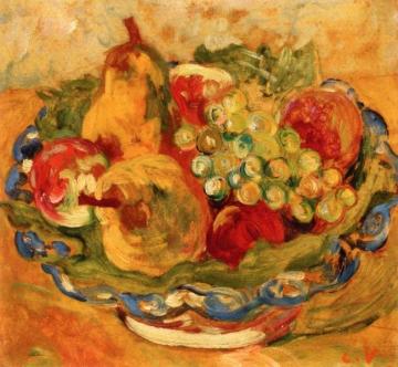 Still Life, Pears And Grapes Artwork by Louis Valtat