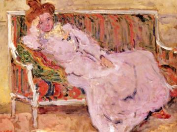 Woman On A Sofa Artwork by Louis Valtat