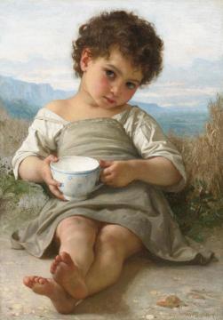 Cup of milk Artwork by William Adolphe Bouguereau