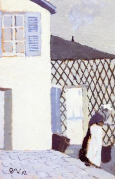 Woman in a White Apron in the Yard Artwork by Edouard Vuillard
