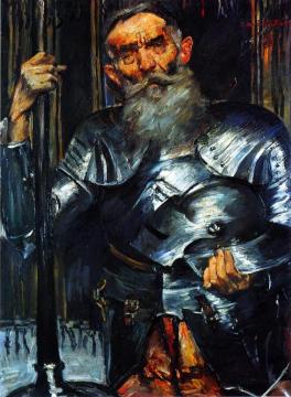 Old Man in Armour Artwork by Lovis Corinth