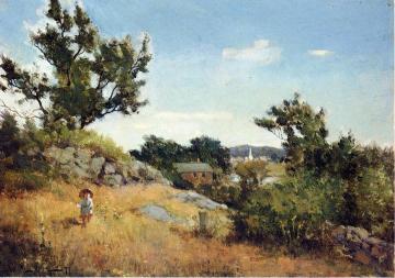 A View of the Village Artwork by Willard Leroy Metcalf
