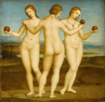 The Three Graces Artwork by Raphael