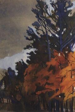 Autumn Landscape Artwork by Zinaida Serebriakova