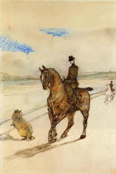 Horsewoman Artwork by Henri de Toulouse-Lautrec