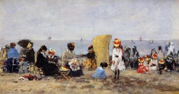 Trouville, Beach Scene Artwork by Eugène-Louis Boudin