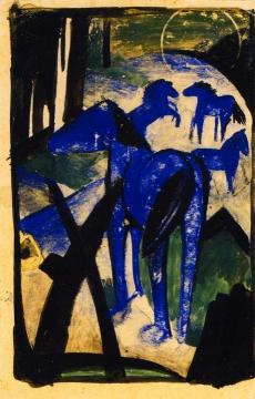 The Mother Mare of the Blue Horses I Artwork by Franz Marc