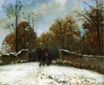 Entering the Forest of Marly (Snow Effect) Artwork by Camille Pissarro