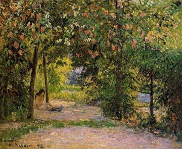 The Garden in Spring, Eragny Artwork by Camille Pissarro