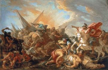 Joshuah Ordering The Sun To Stand Still Artwork by Joseph Marie Vien