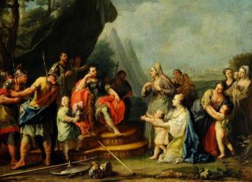 Coriolanus Entreated By His Womenfolk Artwork by Jacopo Amigoni