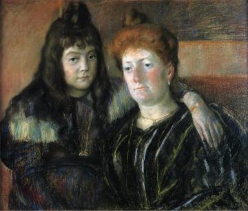 Madame Meerson and Her Daughter Artwork by Mary Cassatt