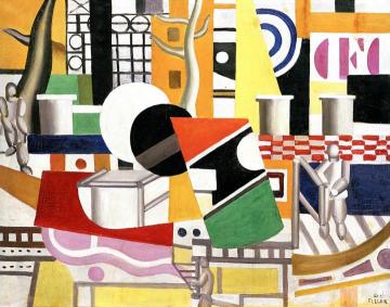 The Tugboat Bridge Artwork by Fernand Léger