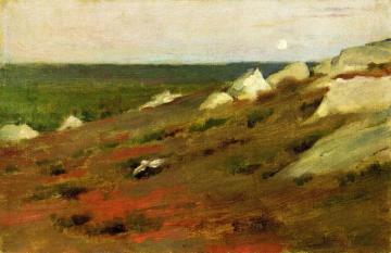 Moon Rise: Rochers Brutees Artwork by Theodore Robinson