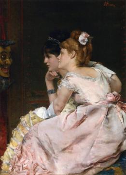 The Japanese Mask Artwork by Alfred Stevens