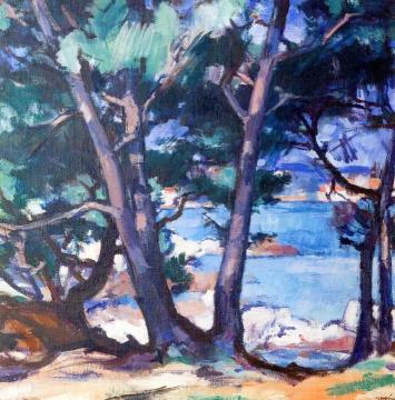 Blue Water, Antibes Artwork by Samuel John Peploe