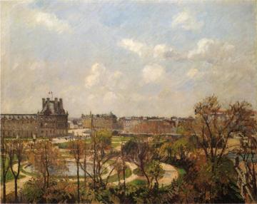 Garden at the Tuileries, Spring Afternoon Artwork by Camille Pissarro