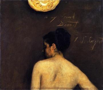 Back View of a Nude Model Artwork by John Singer Sargent