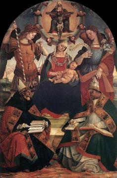 The Trinity, The Virgin And Two Saints Artwork by Luca Signorelli