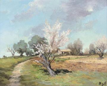 Almond Tree In Bloom Artwork by Marcel Dyf