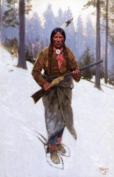 In The Pine Woods Artwork by Henry F. Farny