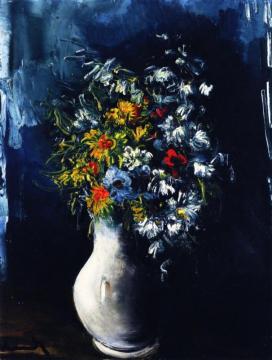Flowers In A Vase Artwork by Maurice De Vlaminck