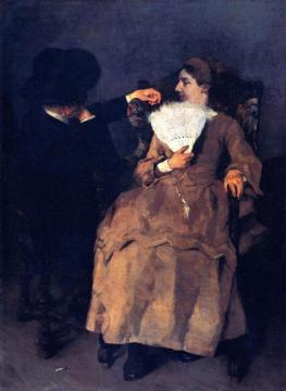 In The Studio Artwork by Wilhelm Trübner