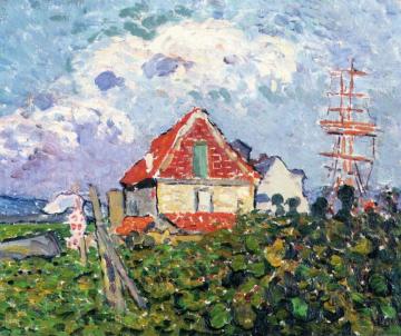 House And Three Master Artwork by Louis Valtat