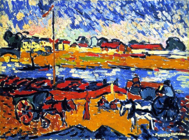The Seine At The Pecq Bridge Artwork by Maurice De Vlaminck