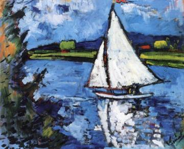 White Sailboat At Chatou Artwork by Maurice De Vlaminck
