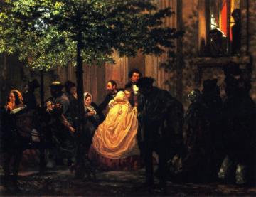 The End Of The Evening Artwork by Adolph von Menzel