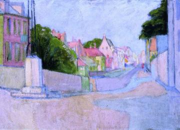 Street in Paris Artwork by Odon Márffy